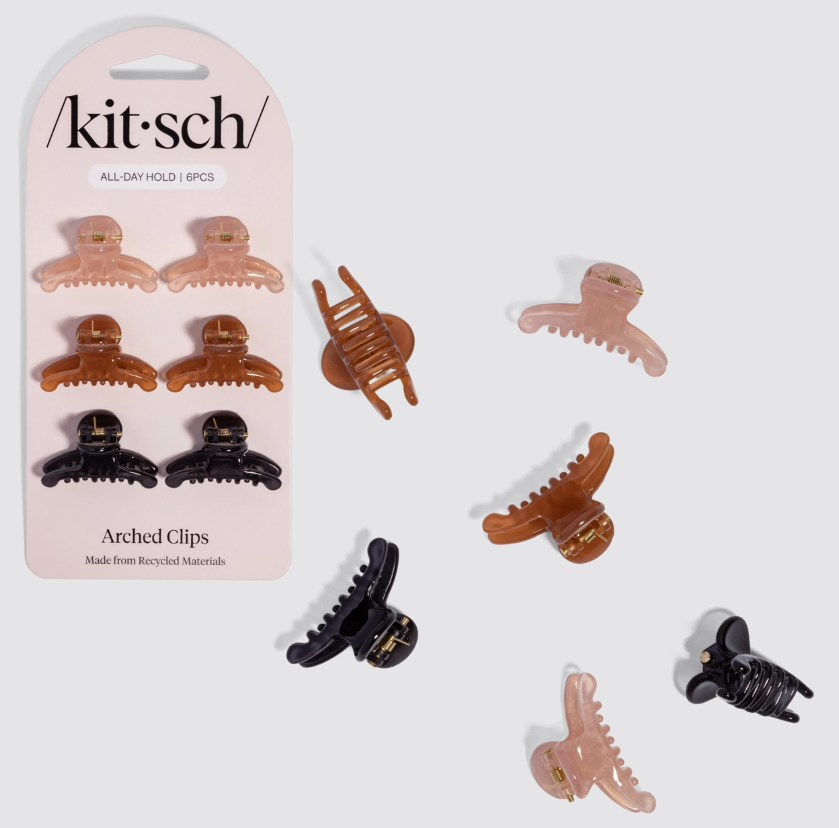 kitsch Recycled Plastic Mini Arched Clips
