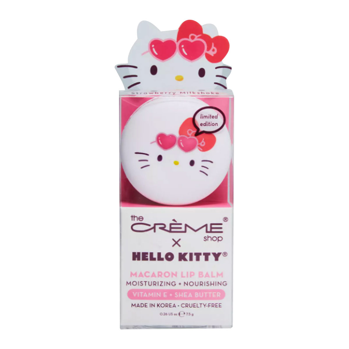 The Creme Shop Hello Kitty Strawberry Milkshake Macaron Lip Balm