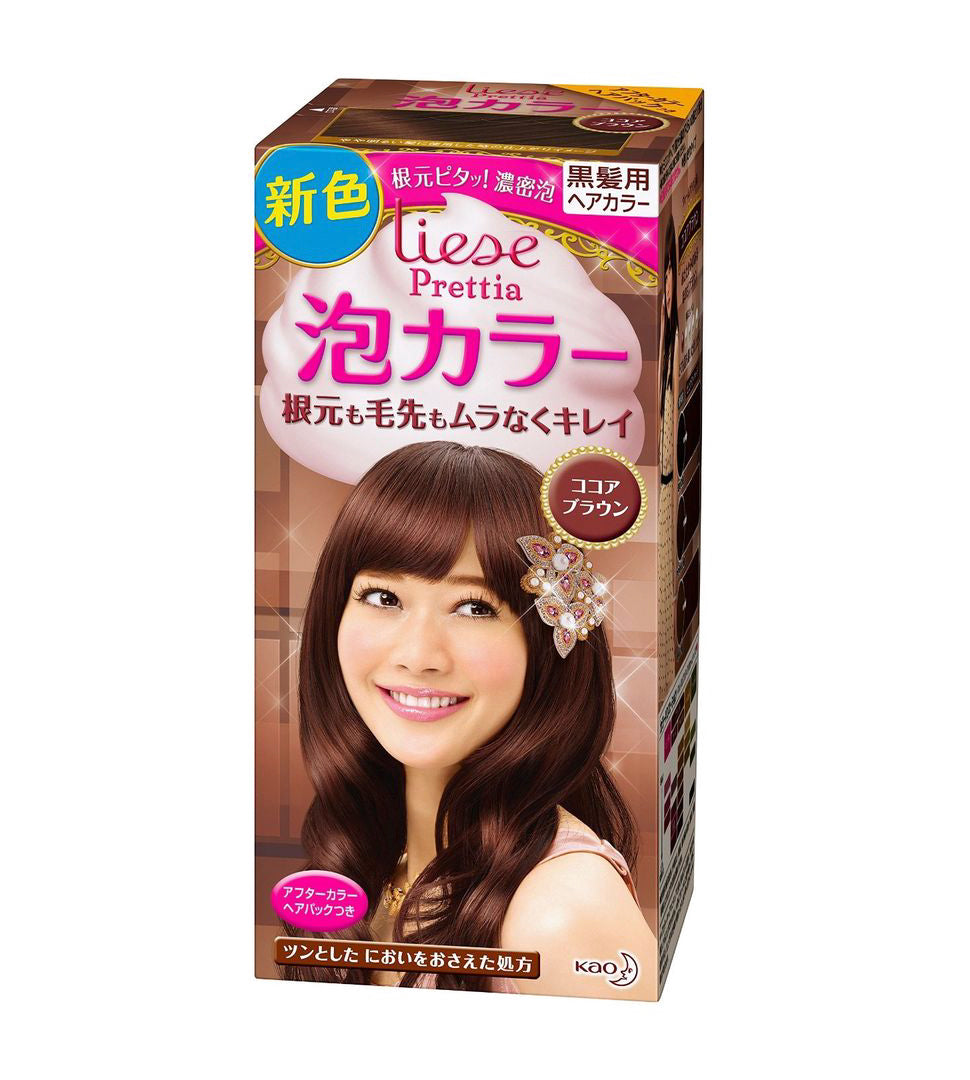 Kao Prettia Bubble Hair Color Cocoa Brown Beauty Kao   