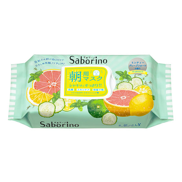 BCL Saborino Morning Face Mask 32 Sheets - Grapefruit & Mint Beauty BCL   
