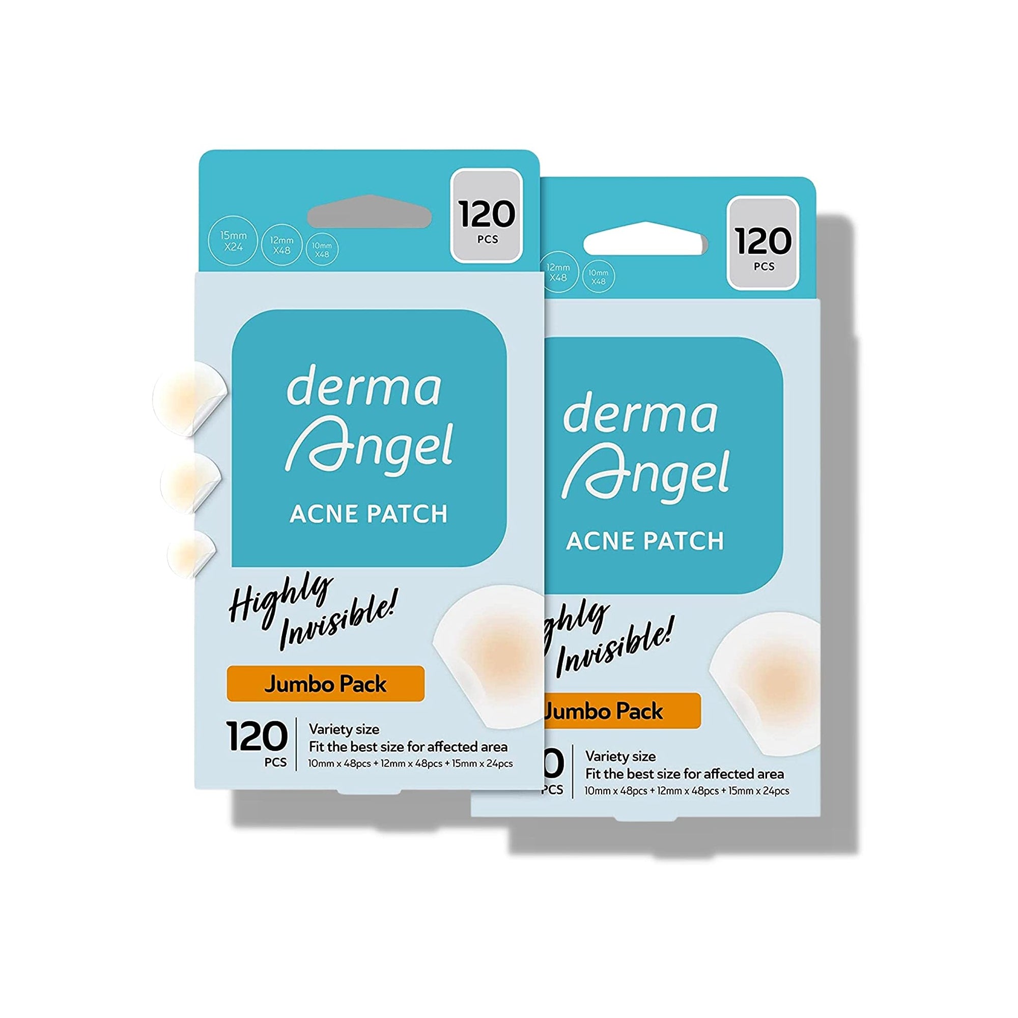 DermaAngel Ultra Invisible Acne Pimple Patch Beauty DermaAngel 120 x 2 Pack (Jumbo)  