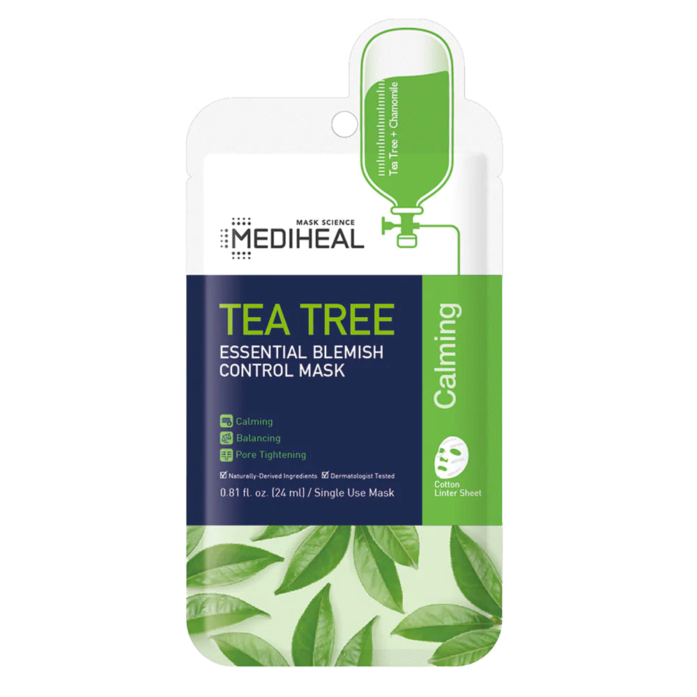 Mediheal Tea Tree Healing Solution Essential Mask Beauty Mediheal 1 Sheet  