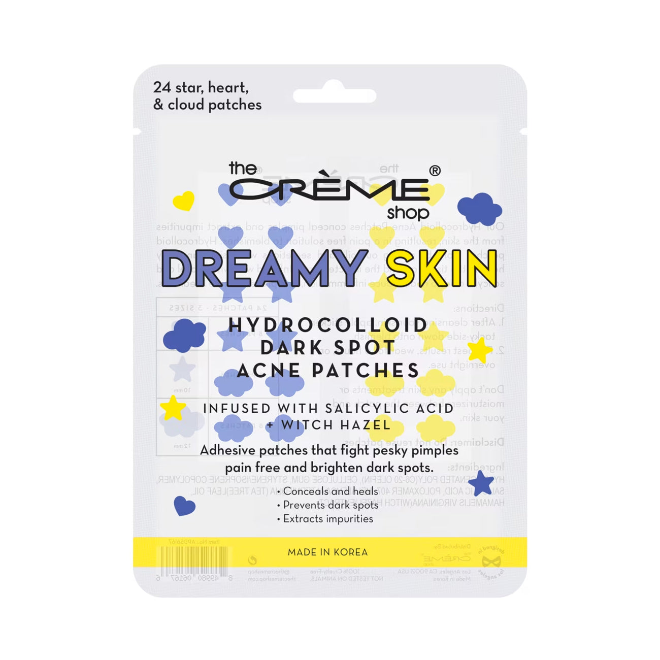 The Creme Shop Dreamy Skin Hydrocolloid Overnight Acne Patches Beauty The Creme Shop   